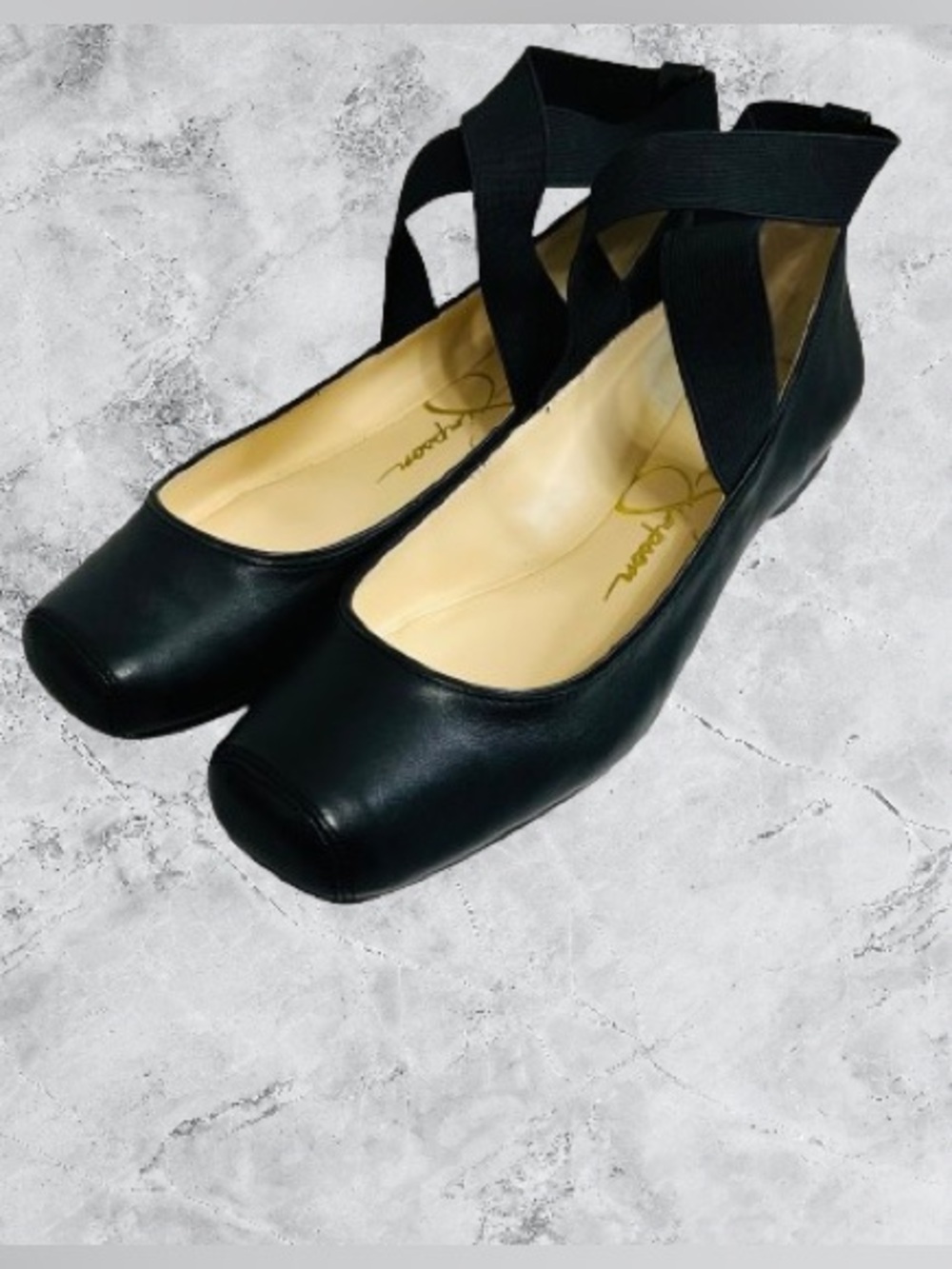 Jessica Simpson Women’s Mandalaye Elastic Criss-Cross Ankle Strap Ballet Flats - Picture 2 of 11